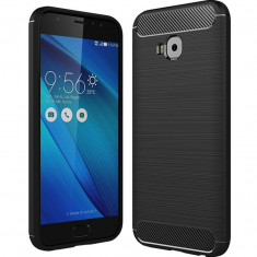 Husa Carbon pentru ASUS ZenFone 4 Selfie ZD553KL, Negru foto