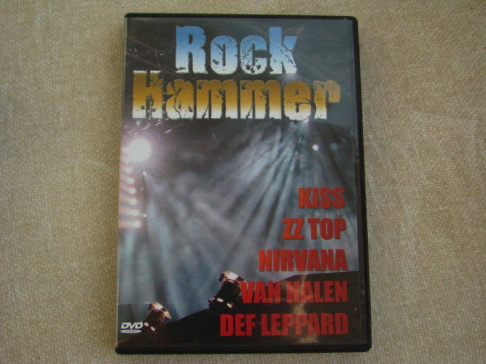 ROCK HAMMER - Kiss ZZ Top Nirvana Van Halen Def Leppard - D V D Original ca NOU