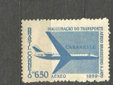 BRAZILIA 1959 - AVION DE PASAGERI CARAVELLE, timbru MNH, A3, Nestampilat