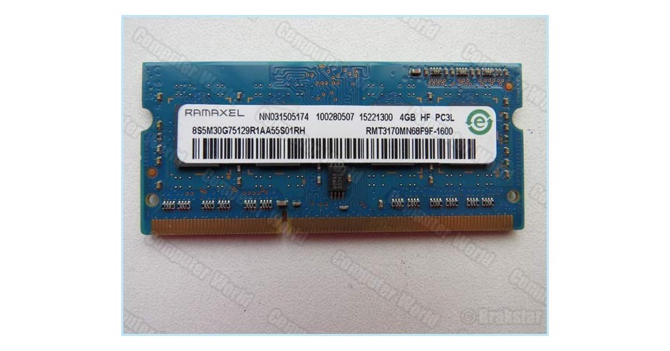 Barrette RAM 8 Go Pour Portable - Ramaxel RMT3160ME68FAF-1600, DDR3, Occasion