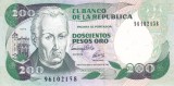 Bancnota Columbia 200 Pesos Oro 1992 - P429A UNC