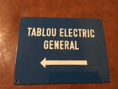 placa / indicator tabla emailata perioada comunista / Tablou electric general ! foto