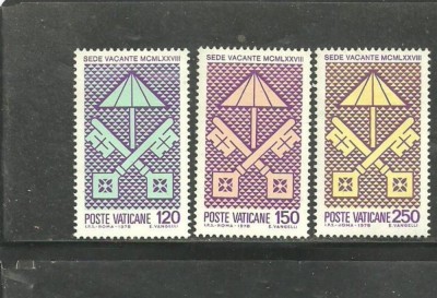 VATICAN 1978 - SEDE VACANTE, serie nestampilata, A1 foto