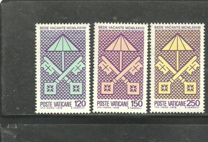 VATICAN 1978 - SEDE VACANTE, serie nestampilata, A1