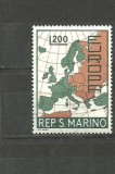 San Marino 1967 - HARTA EUROPA CEPT, timbru MNH, A2, Nestampilat