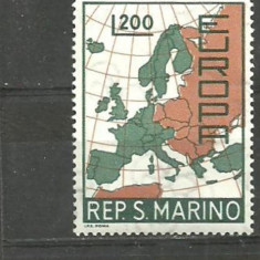 San Marino 1967 - HARTA EUROPA CEPT, timbru MNH, A2