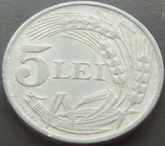 Moneda 5 Lei- ROMANIA, anul 1942 *cod 4056 ZINC foto