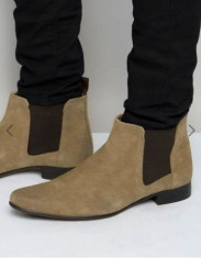 Chelsea Boots - piele intoarsa - marimea 44 foto