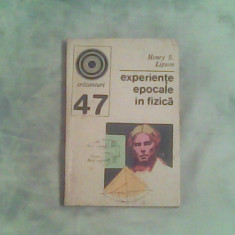 Experiente epocale in fizica-Henry S.Lipson