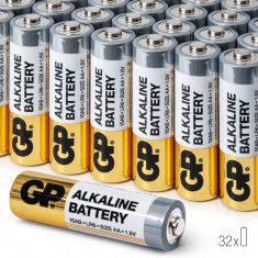 Baterii AA Alcaline GP, R6, High-Performance, 32 buc foto