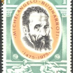 Romania 1975 - MICHELANGELO, timbru nestampilat, AC9