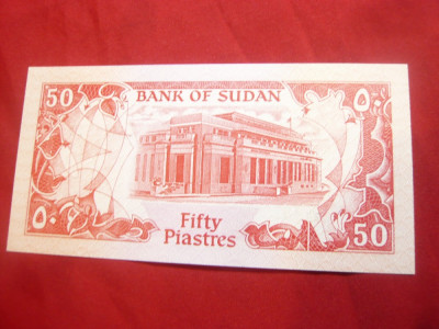 Bancnota 50 Piastri Sudan 1987 ,cal.NC foto