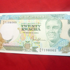 Bancnota 20 kwacha Zambia 1989 ,cal.NC