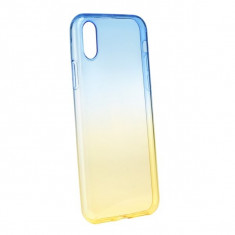 Husa Apple iPhone X Forcell Ombre Albastra-Aurie - CM14327 foto