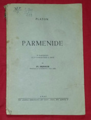 Parmenide / Platon ; in romaneste de St. Bezdechi 1943 foto