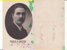 Prefectul de Tutova ( Barlad ,Vaslui) -Nestian, autograf, rara foto