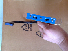 Bracket usb 3.0 pentru placa de baza calculator foto