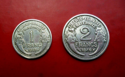Monede Franta 1946 foto