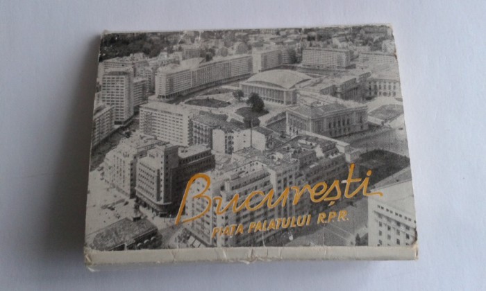 BUCURESTI RPR PIATA PALATULUI RECLAMA LEPORELO CU 10 POZE