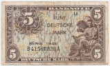 GERMANIA 5 MARCI MARK 1948 VF