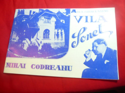 Monografie- Vila Sonet- Mihai Codreanu - Iasi-Muzeul Literatura al Moldovei 1976 foto