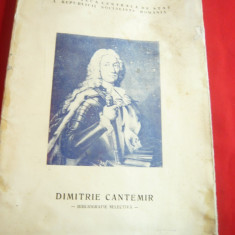 Dimitrie Cantemir - Bibliografie Selectiva - Ed. Bibl. Centrala de Stat 1973