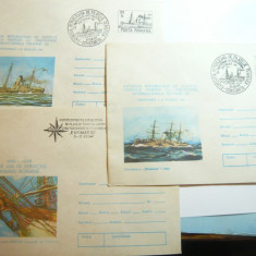 3 Plicuri Ilustrate stamp.spec. Expozitia Exfimar'80 cod 295/80 ; 292/80; 164/79