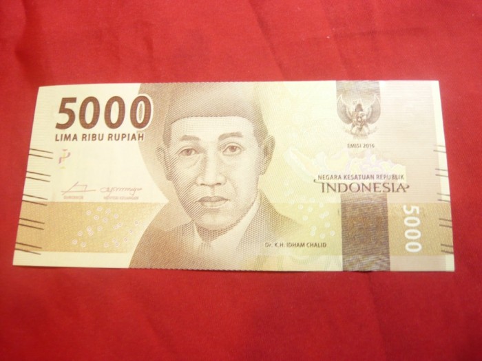 Bancnota 5000 rupii Indonezia , 2016 cal. NC