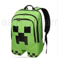 Ghiozdan original școală clasa 0-XII MINECRAFT CREEPER + breloc chei cadou, Unisex, Verde