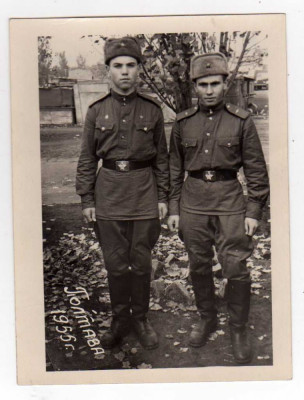 FOTOGRAFIE SOLDATI RUSI 1955 URSS POLMAVA POLTAVA UCRAINA foto