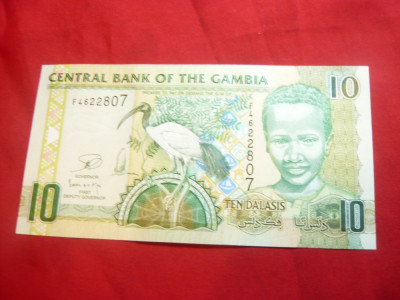 Bancnota 10 dalasis Gambia 2006 , cal. NC foto