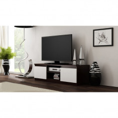 Comoda TV pentru living, model RTV120, culoare mix wenge/alb foto