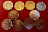 Lot monede 5 franci 1970-1993