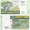 Madagascar 2000 Ariary 2007 Comemorativa UNC Bancnota Ne流通