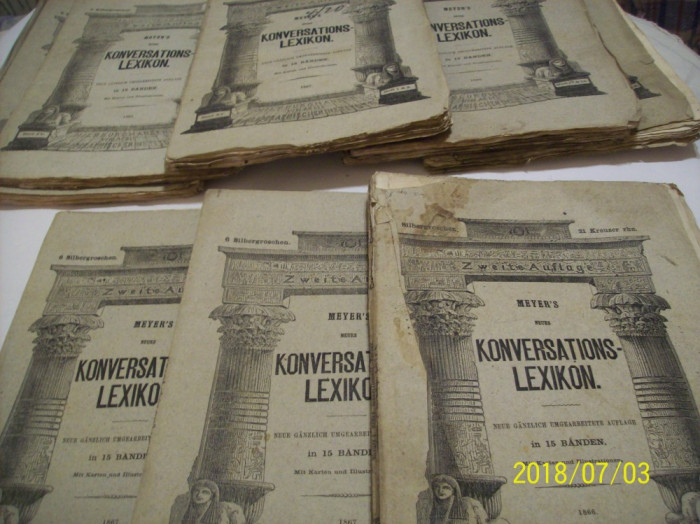 meyer&#039;s neues konversations-lexikon anii 1862-1867-- 31 buc. -germana