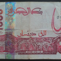 Bancnota EXOTICA 1000 DINARI - ALGERIA, anul 1998 *cod 46