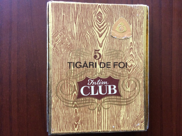 cutie tigari de foi intim club pachet carton gol pentru trabuc RSR romania 1976