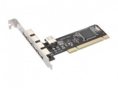 Placa USB 2.0 NEC, PI20101-6X2B, 4 x USB 2.0(Extern), 1 x USB 2.0 (Intern), PCI foto