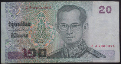 Bancnota exotica 20 BAHT - THAILANDA, anul 199? * cod 221 foto