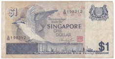 SINGAPORE 1 dolar ND 1976 VF P-9 foto