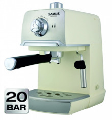 Espressor cafea Samus Aroma 20 White 1.2 litri 20 Bari 850W Cream / Inox foto