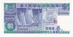 SINGAPORE 1 dolar ND 1987 UNC P-18b foto