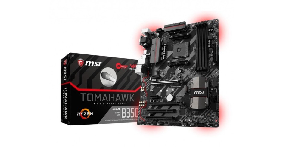 Placa de baza MSI Socket AM4, B350 TOMAHAWK, AMD B350 Chipset, 4 *DDR4