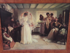 Replica tablou &amp;#039;The Wedding Morning&amp;#039; - John Henry Frederick Bacon (1866 - 1913) foto