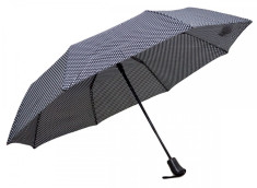 Umbrela Pliabila ICONIC Automata, Neagra cu buline, ?110cm, articulatii anti-vant foto