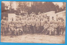 CARTE POSTALA DIN WW1 - FOTOGRAFIE DE GRUP CU SOLDATI DIN ARMATA AUSTRIACA foto