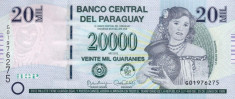 PARAGUAY ? bancnota ? 20000 Guaranies ? 2015 ? P-238b ? Serie G UNC necirculata foto