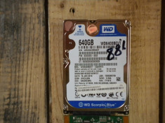 hdd laptop WESTERN DIGITAL 640 gb WD6400BEVT , 88 % HEALTH , utilizabil s.o. foto