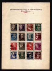 1948 germania mi. 212-227 stampilate foto