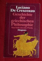 Geschichte der griechischen Philosophie von Sokrates bis Plotin/ L. De Crescenzo foto